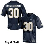 Notre Dame Fighting Irish Men's Jeremiah Owusu-Koramoah #30 Navy Under Armour Authentic Stitched Big & Tall College NCAA Football Jersey LHF6899CG